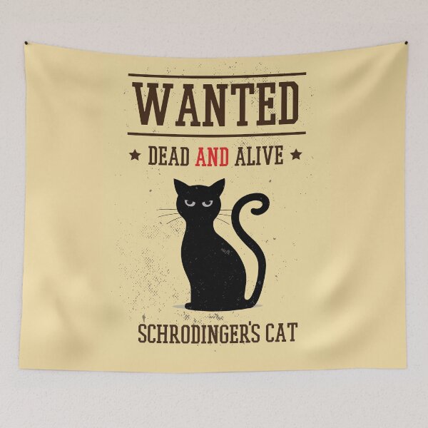 Item preview, Classical Schrodingers Cat Wanted Dead And Alive designed and sold by artado.