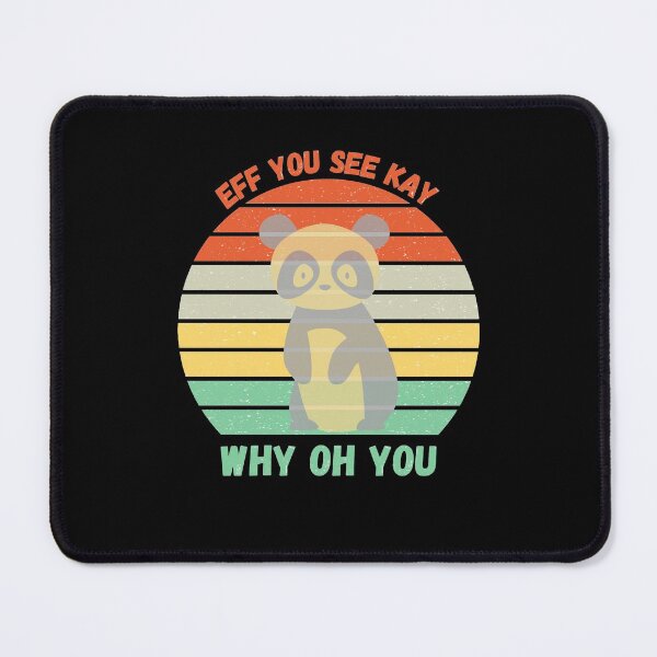 Item preview, Eff You See Kay Why Oh You | Retro Vintage Panda Sunset Design designed and sold by D-Shirt-More.