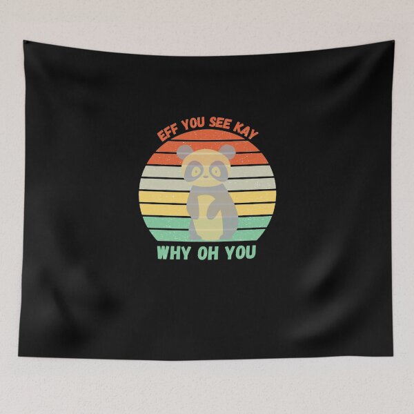 Item preview, Eff You See Kay Why Oh You | Retro Vintage Panda Sunset Design designed and sold by D-Shirt-More.