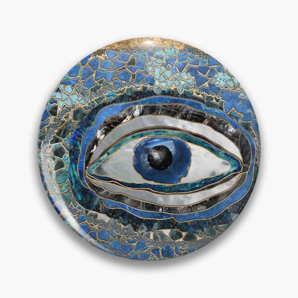 Item preview, Evil Eye Amulet Geodes and Crystals designed and sold by k9printart.