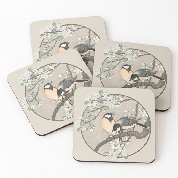 Item preview, Cool Vintage Japanese Garden Birds On Cherry Blossom Branch designed and sold by TrulyEpoque.