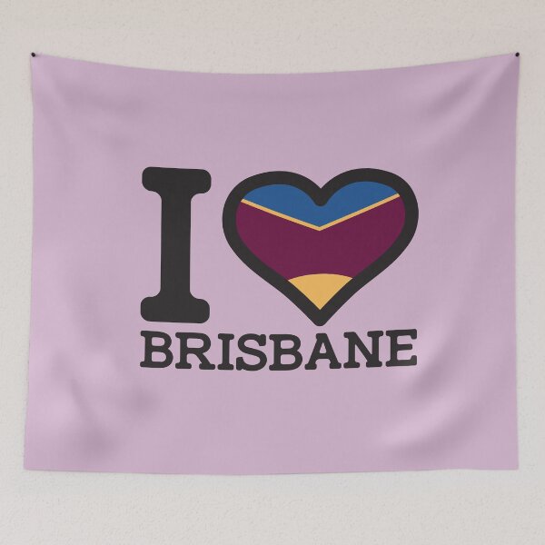 Item preview, “I love Brisbane” AFL & AFLW Inspired Apparels, Merchandise, T Shirts,Leggings, Skirt, Mask, Apron, Eco bag designed and sold by Ink Inc.