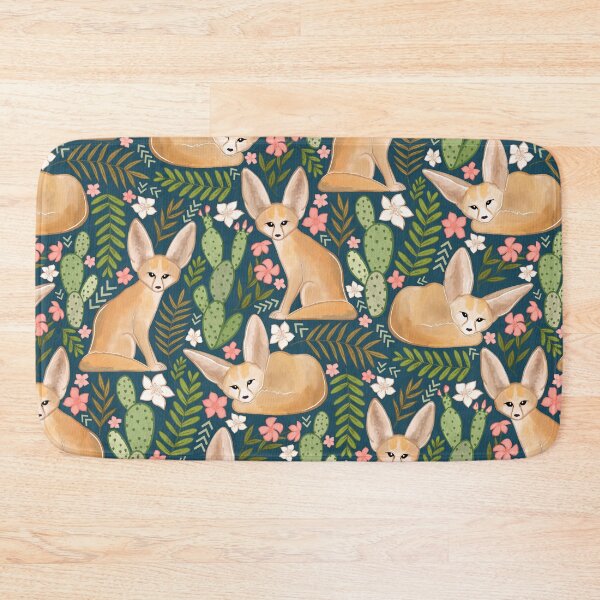Item preview, Fantastic Fennec Foxes on Navy designed and sold by Tangerine-Tane.
