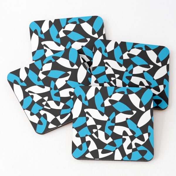 Item preview, Abstract pattern - blue, black and white. designed and sold by K.S ART.