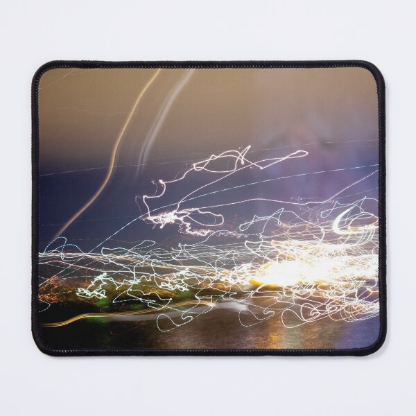 Item preview, Abstract Light Trails over Harbour designed and sold by metalbeifong.