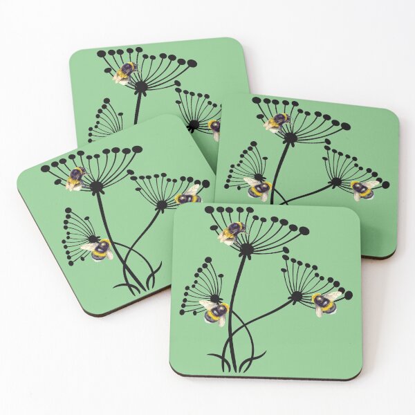 Item preview, Dandelions and Bees in a Simple Design. designed and sold by TeeRayBee.