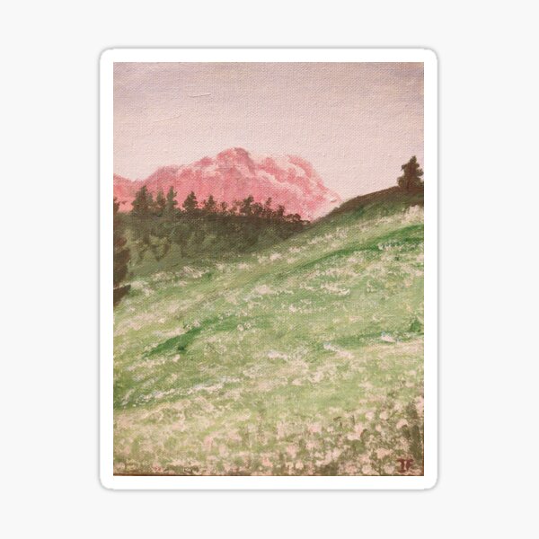 Flowers on a Grassy Knoll Sticker