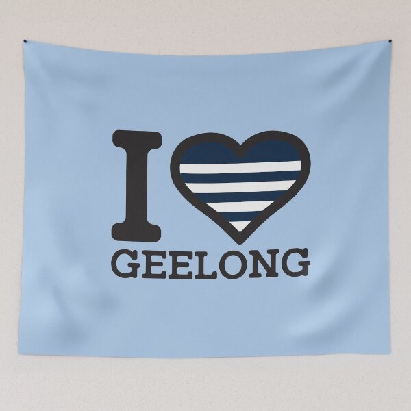 Item preview, “I love Geelong” AFL & AFLW Inspired Apparels, Merchandise, T Shirts, Leggings, Skirt, Mask, Apron, Eco Bag designed and sold by Ink Inc.