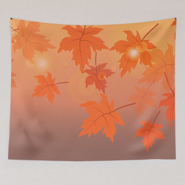 Item preview, Autumn design with maple leaves and bokeh effect designed and sold by CutieBlue.