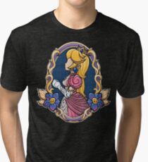 Camiseta de tejido mixto Melocotón