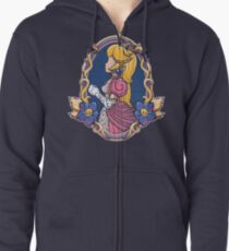 Stained-Glass Peach Zipped Hoodie