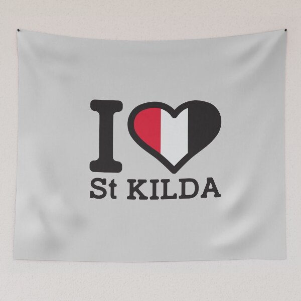 Artikelvorschau, "Ich liebe St. Kilda" AFL & AFLW inspirierte Kleidung, Waren, T-Shirts, Leggings, Rock, Maske, Schürze, Öko-Tasche entworfen und verkauft von Ink Inc.