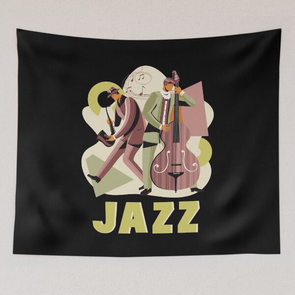 Item preview, Jazz musician gift sax / saxophone double bass big band designed and sold by Lenny Stahl.