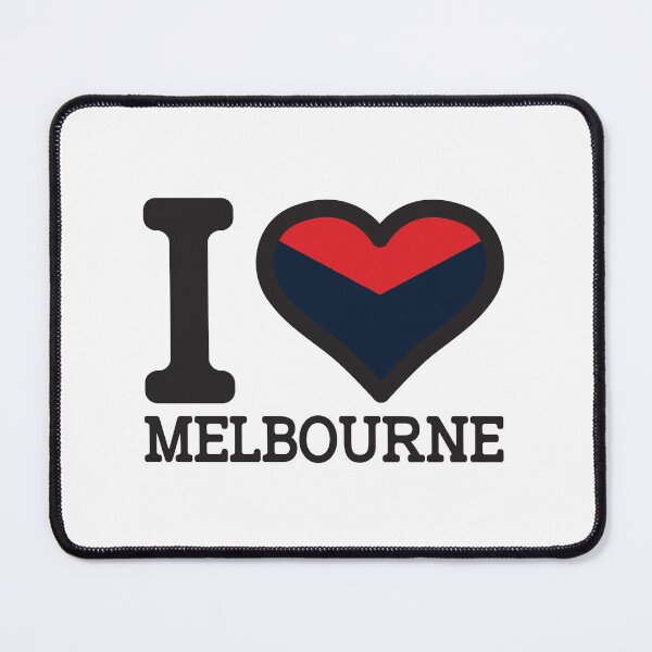 Artikelvorschau,  "Ich liebe Melbourne" AFL & AFLW inspirierte Kleidung, Waren, T-Shirts, Leggings, Rock, Maske, Schürze, Öko-Tasche entworfen und verkauft von Ink Inc.