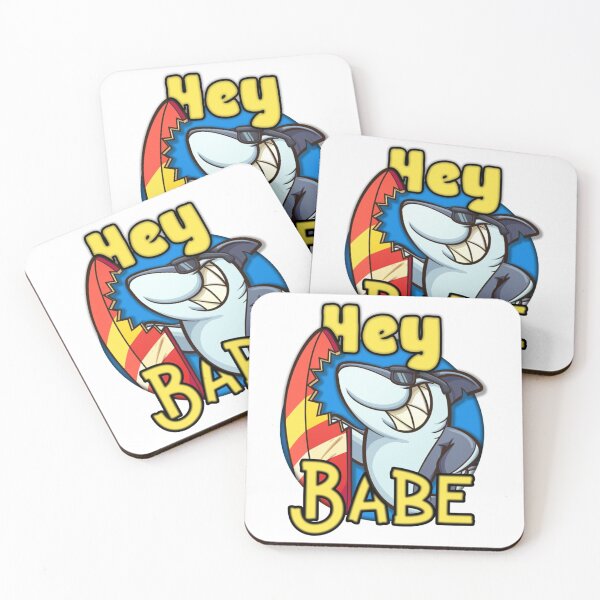 Item preview, Hey Babe! • Shark With Surfboard • Funny And Cool Graphic Design   designed and sold by JeremySchult.