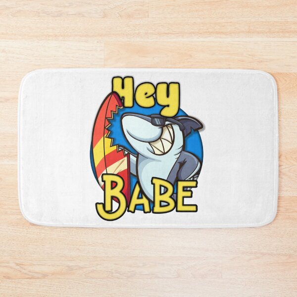 Item preview, Hey Babe! • Shark With Surfboard • Funny And Cool Graphic Design   designed and sold by JeremySchult.