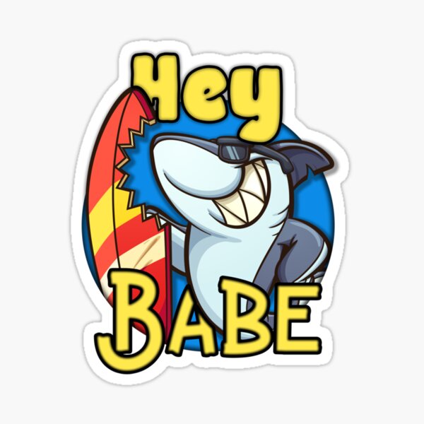 Vista previa del artículo con la obra «¡Hola bebé! • Tiburón con tabla de surf • Diseño gráfico divertido y genial», diseñado y vendido por JeremySchult.