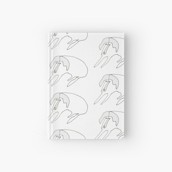 One Line Dog / Black & White Hardcover Journal