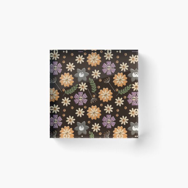 Item preview, Halloween floral pattern designed and sold by FunnyChameleon.