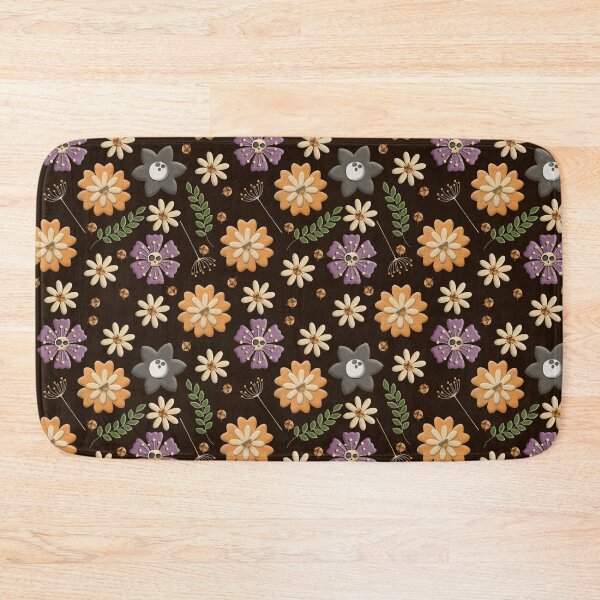 Item preview, Halloween floral pattern designed and sold by FunnyChameleon.