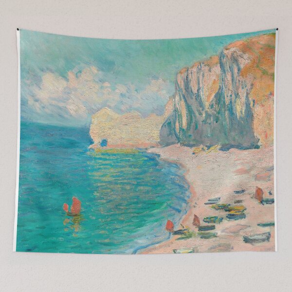 Aperçu de l'œuvre La Plage et la Falaise d'Amont créée et vendue par PaintedDreams96.
