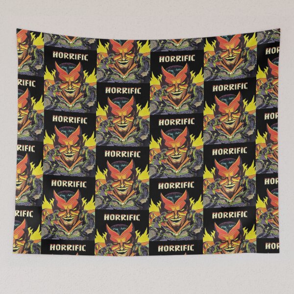 Item preview, Vintage Comic Scary Horrific Slogan With Devil designed and sold by TrulyEpoque.