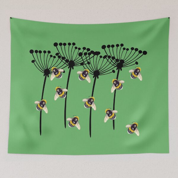 Item preview, Single Bees and Dandelions in a Simplistic Design. designed and sold by TeeRayBee.