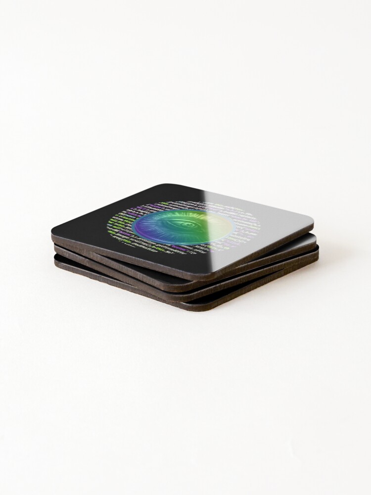Thumbnail 4 of 5, Coasters (Set of 4), All Seeing Coding Eye designed and sold by Digitalme21.