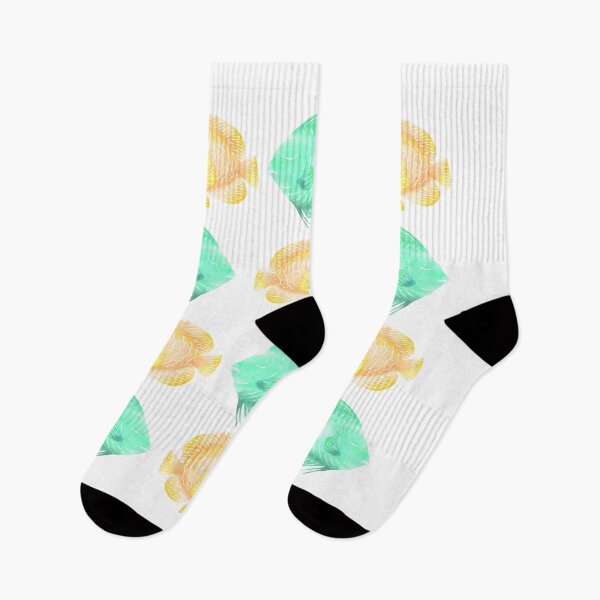 Item preview, Green and Yellow Tropical Ocean Fish Repeating Pattern designed and sold by chloeinca.