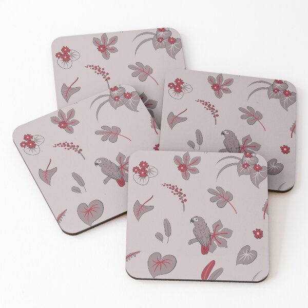Item preview, African grey parrot pattern: light grey designed and sold by selfproclaimd.