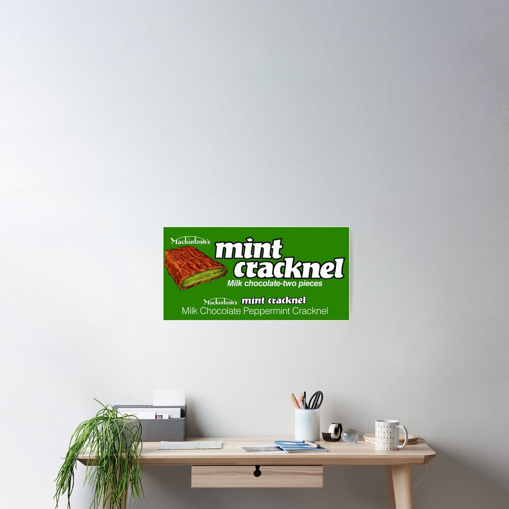 "MINT CRACKNEL CHOCOLATE BAR WRAPPER" Poster for Sale by ThrowbackAds