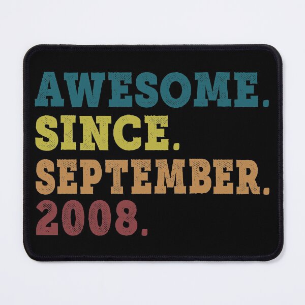 Item preview, Awesome Since September 2008 Retro Vintage 13rd Birthday Gift designed and sold by designbychow.