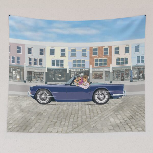 Item preview, Royal Blue coloured TR4 with optional wire wheels designed and sold by Bigs66.