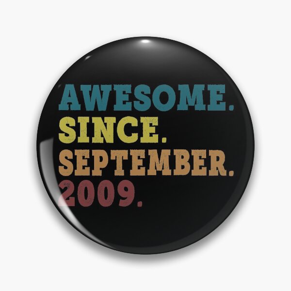Item preview, Impresionante desde septiembre de 2009 Regalo de cumpleaños número 12 retro vintage designed and sold by designbychow.