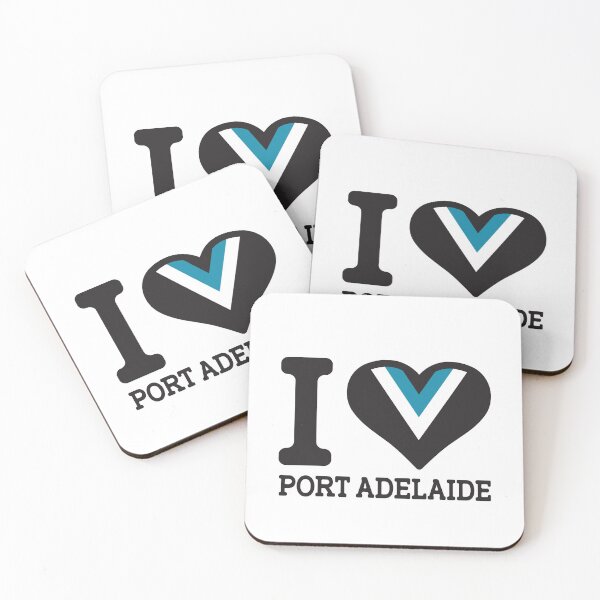 Aperçu de l'œuvre "J'aime Port Adelaide" Vêtements, Marchandises, T-shirts, Leggings, Jupe, Masque, Tablier, Sac écologique créée et vendue par Ink Inc.
