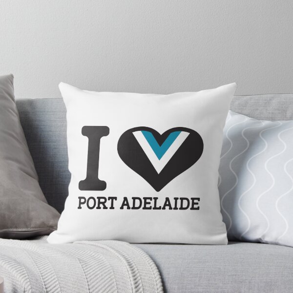 Aperçu de l'œuvre  "J'aime Port Adelaide" Vêtements, Marchandises, T-shirts, Leggings, Jupe, Masque, Tablier, Sac écologique créée et vendue par Ink Inc.
