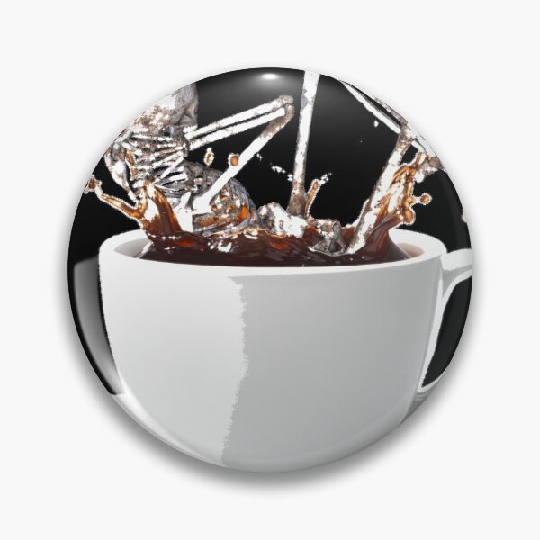 Item preview, SKELETON JUMPS INTO COFFEE CUP // Coffee wakes the dead designed and sold by ONLY-E-DE.