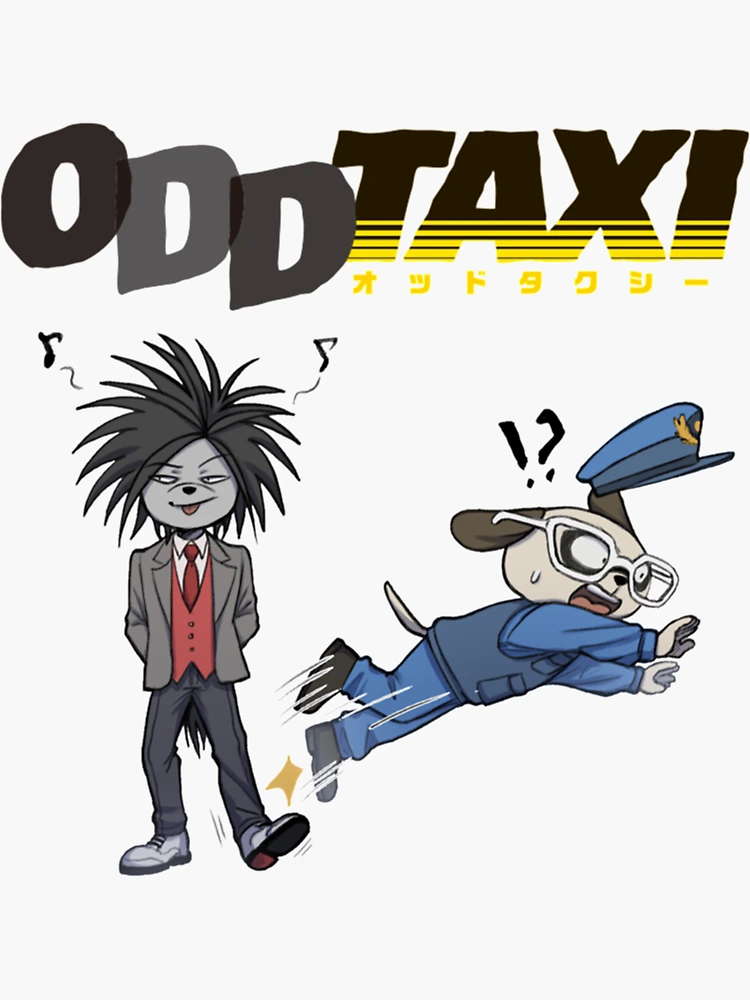 Odd Taxi three neon good acrylic keychains and sticker set anime Odokawa Yano Gouriki