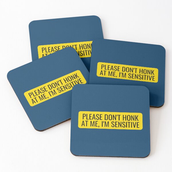 Item preview, Please don't honk at me, I'm sensitive - Cool Motorcycle Or Funny Helmet Stickers And Bikers Gifts Sticker designed and sold by LostTraveller.