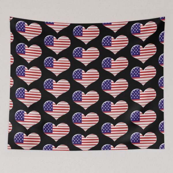 Item preview, USA Heart Flag designed and sold by ckeenart.