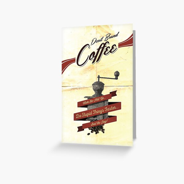 Devil Brand Coffee Grußkarte
