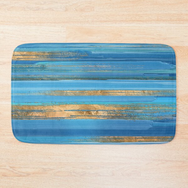 Item preview, Blue and Gold lines Abstract N2 designed and sold by k9printart.