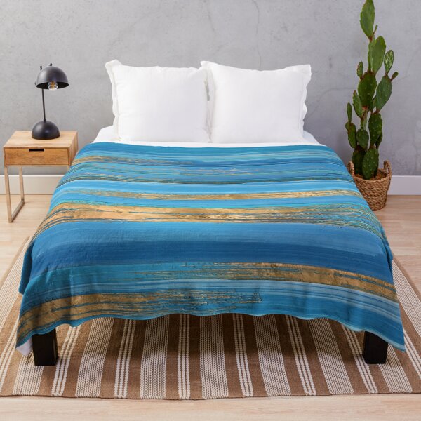 Item preview, Blue and Gold lines Abstract N2 designed and sold by k9printart.