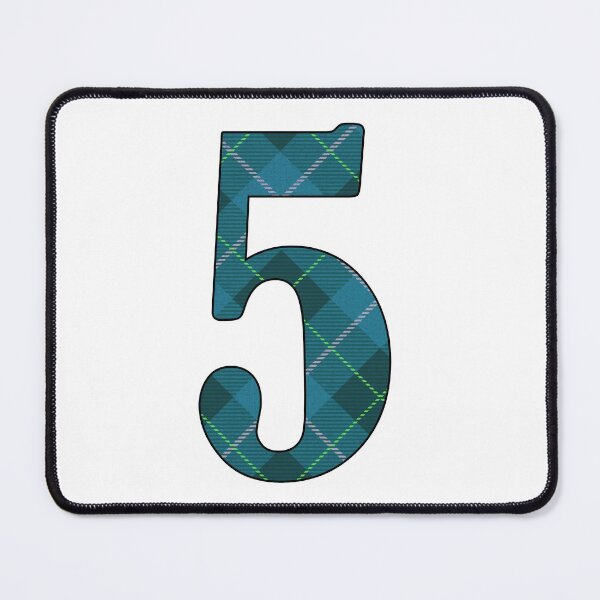 Item preview, Teal Tartan Number Five designed and sold by Trinket-Trickster.