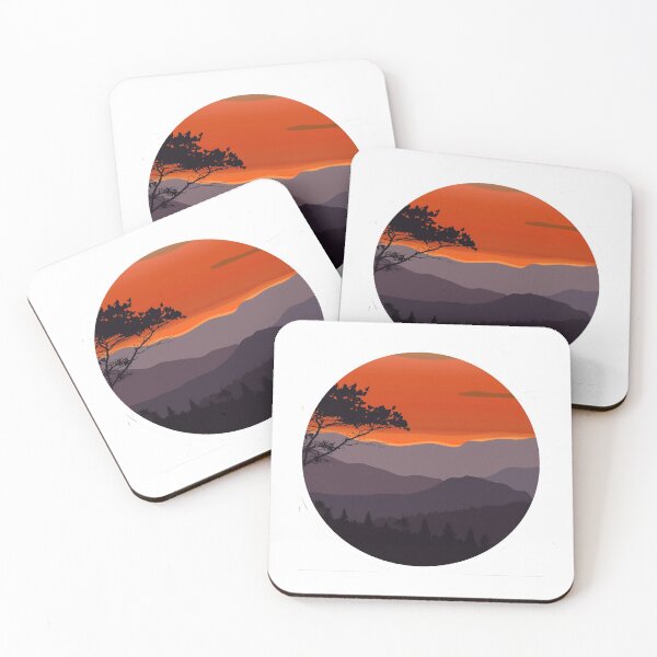 Item preview, sunset landscape print  camping designed and sold by achakera.