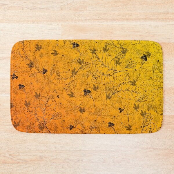 Item preview, Autumn fall orange hue oak pine leaves acorn  designed and sold by TheSeasonalYard.
