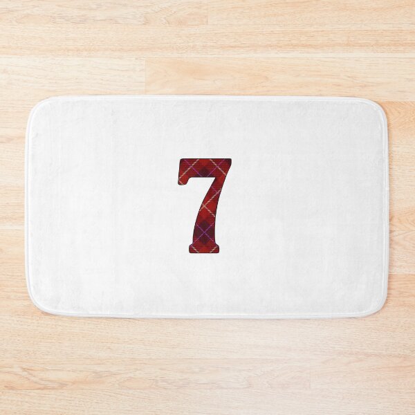 Item preview, Red Tartan Number Seven designed and sold by Trinket-Trickster.
