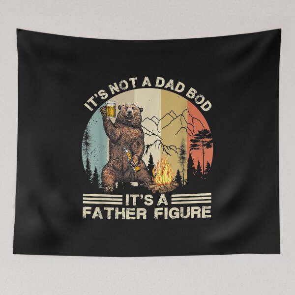 Item preview, It's Not A Dad Bod It's Fathers Figure Funny Bear Beer Retro designed and sold by Jasonstoreasd.