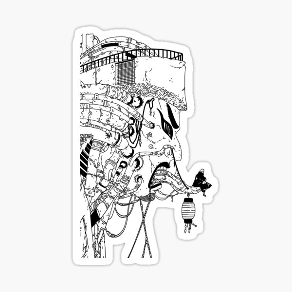 Japanese Mask House Sticker