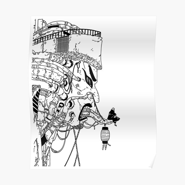 Japanese Mask House Poster